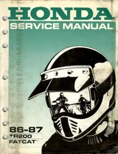 Honda Tr200 Fatcat Service Manual Repair 1986-1987 TR 200 Fat Cat COMB BOUND