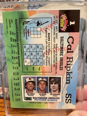 1992 Topps Stadium Club 1 Cal Ripken Error Misprint Card MLB