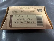 Longaberger Baskets Let Me Call You Sweetheart Tie On
