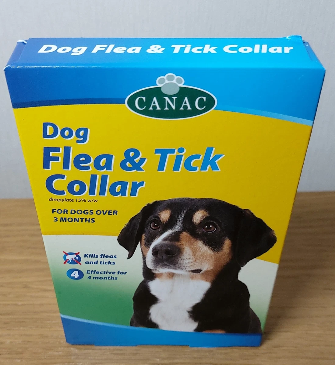 Canac Flea Tick Collar for dogs over 3 months effective for 4