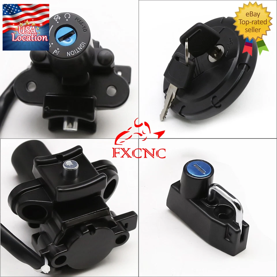 Interruptor de encendido bloqueo tapa gasolina tanque asiento combustible para Kawasaki KL110 KSR PRO 2013-2014 Foto 2 de 4
