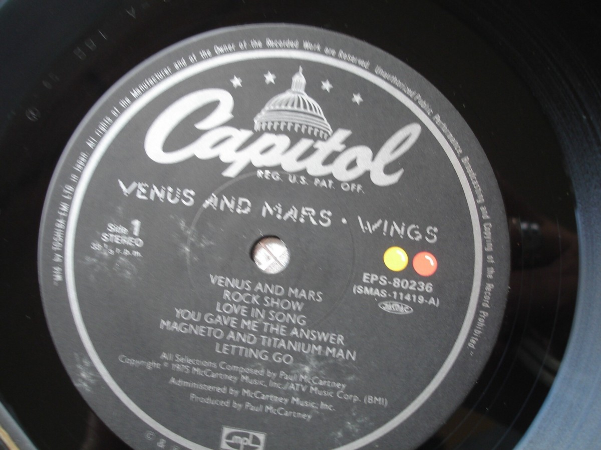 洋楽 LP VENUS AND MARS EPS-80236 LLD541 Paul McCartney and Wings Venus And Mars + obi Japanese Vinyl