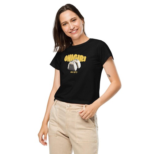 Camiseta gráfica divertida comida japonesa Onigiri bola de arroz para mujer manga corta - Imagen 6 de 24