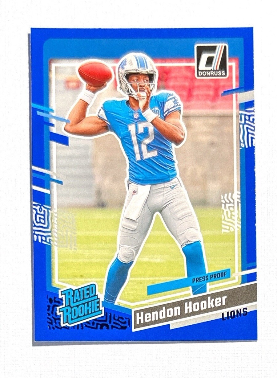Hendon Hooker ~ 2023 Panini Donruss ~ Press Proof Blue ~ Rated Rookie #329