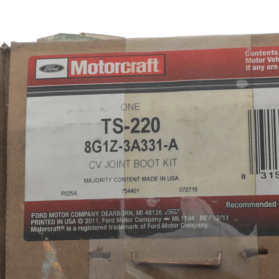 Kit de bota articulada original Ford 2010-2011 Taurus Front Cv 8G1Z-3A331-A - Imagem 3 de 4
