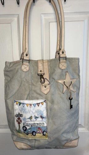 Vintage canvas beach bag - Gem