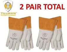 Tillman 1350 Pearl Top Grain Cowhide MIG Welders Gloves 2 PAIR, Sizes M/L/XL