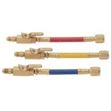 AC Refrigerant  Manual Straight Shut-off  Ball Valve Adapter Set 
