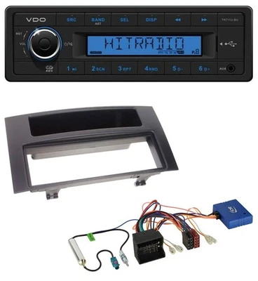VDO CAN-Bus 1DIN MP3 USB Autoradio für VW Touareg T5 Caravelle 03 10 schwarz - Bild 1 von 4