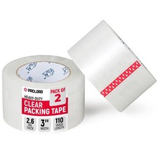 2 Pack Clear Packing Tape 3 Inch x 110 YD 2.6 Mil Heavy Duty Carton Sealing