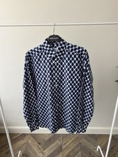 Vintage Eton Men s Dress Shirt Geometric Print