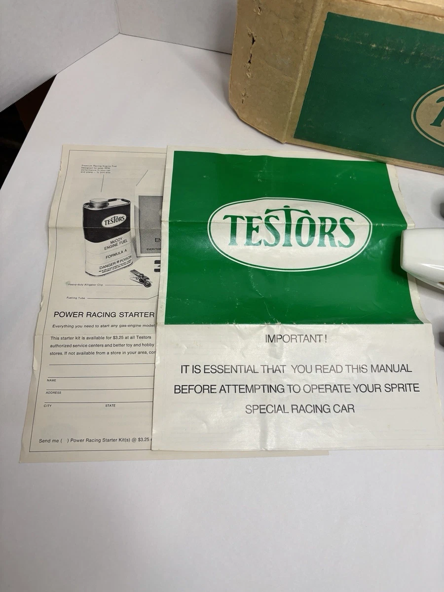 Vintage 1970s Testors USA Gas Powered Indy 500 Tether Sprite Race Car NOS