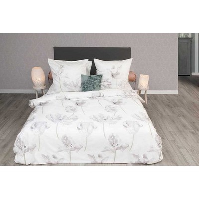 HnL Satin Bettwäsche Set Tulip 135x200 + 80x80 cm