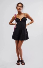 Free People altura mini black dress size L NWT $128 msrp
