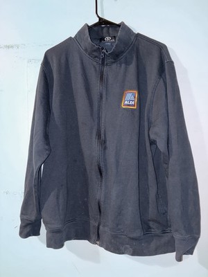 Vantage ALDI Full Zip Jacket Adult Large Black Embroidered Logo Workwear