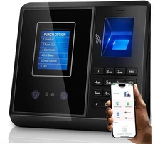 Time Clock – App-Based Face, Card & Fingerprint Attendance Machine, No Monthly $