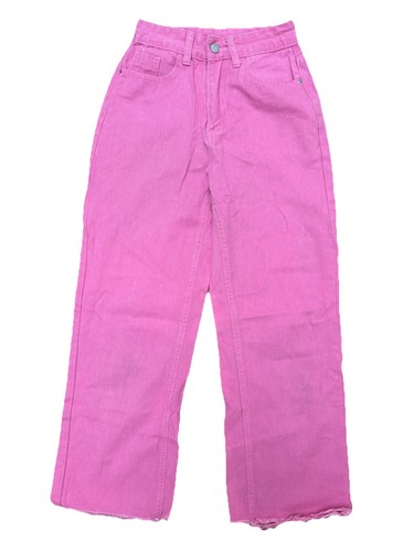 Shein Women’s 100% Cotton High Waist Wide Leg Jeans Petite XXS Free Shipping