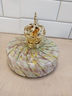 La-Tee-Da! ''King Cake Mardi Gras'' Effusion Frangrance Lamp ~ Handblown ~ Vintage