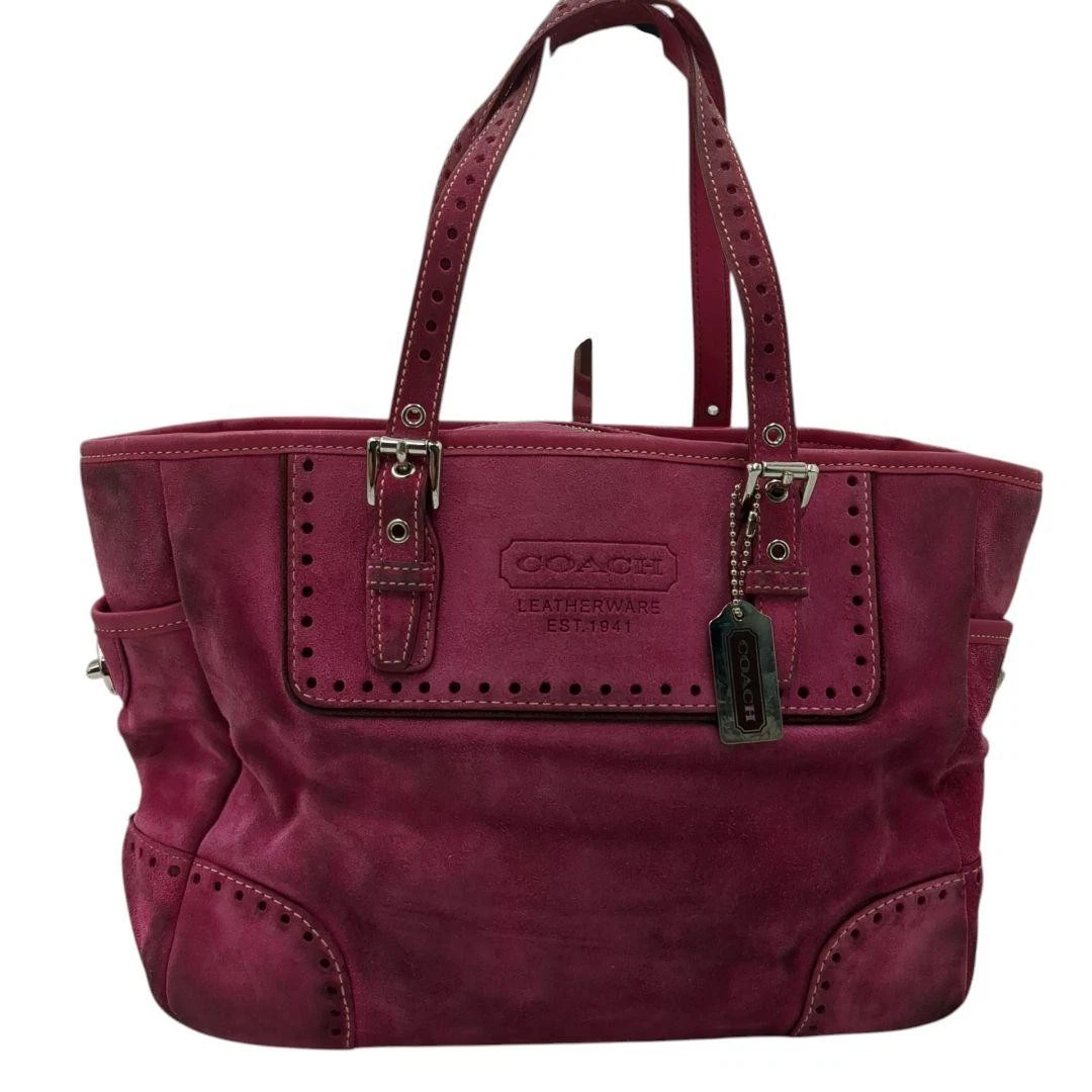 Coach Women's Suede Exterior Purple Bags & Handbags for Women for