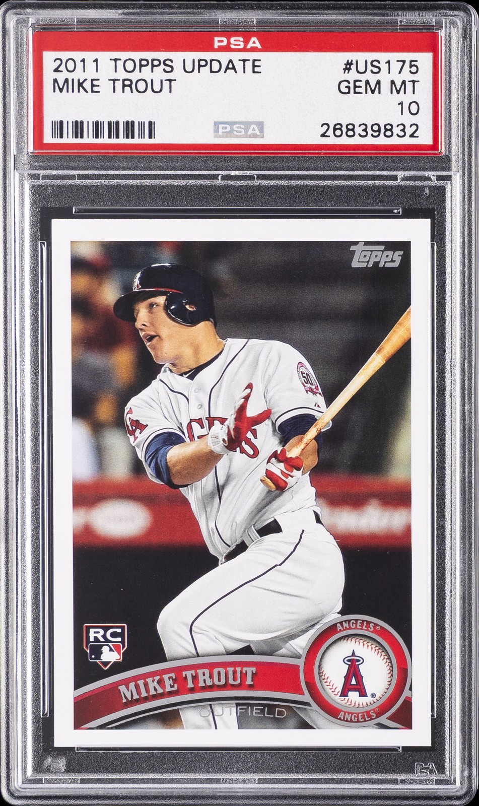 2011 TOPPS UPDATE #US175 MIKE TROUT ROOKIE RC PSA 10