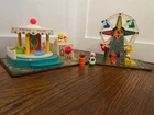 Vintage Fisher Price Little People Merry-Go-Round And Music Box Ferris Wheel