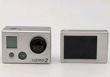 GoPro Hero 2 HD2-14 W/ YHD517L LCD BacPac - Tested & Working!