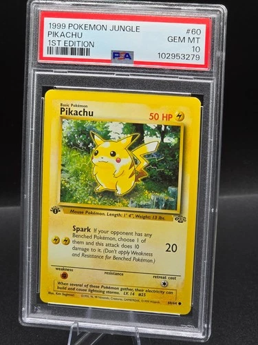 1999 Pokemon Pikachu 1st Edition Jungle 60 PSA 10 Gem Mint