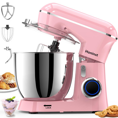 Stand Mixer, 6.5QT 10-Speed Tilt-Head Electric Stand Mixer, 3-In-1 Kitchen Mi...