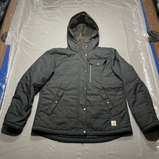 Carhartt Utility Jacket 103909 Hooded Black Women s Large 12/14