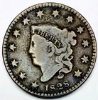Photo of a 1828-P Large Cent from an eBay listing that sold on Jul 17, 2026