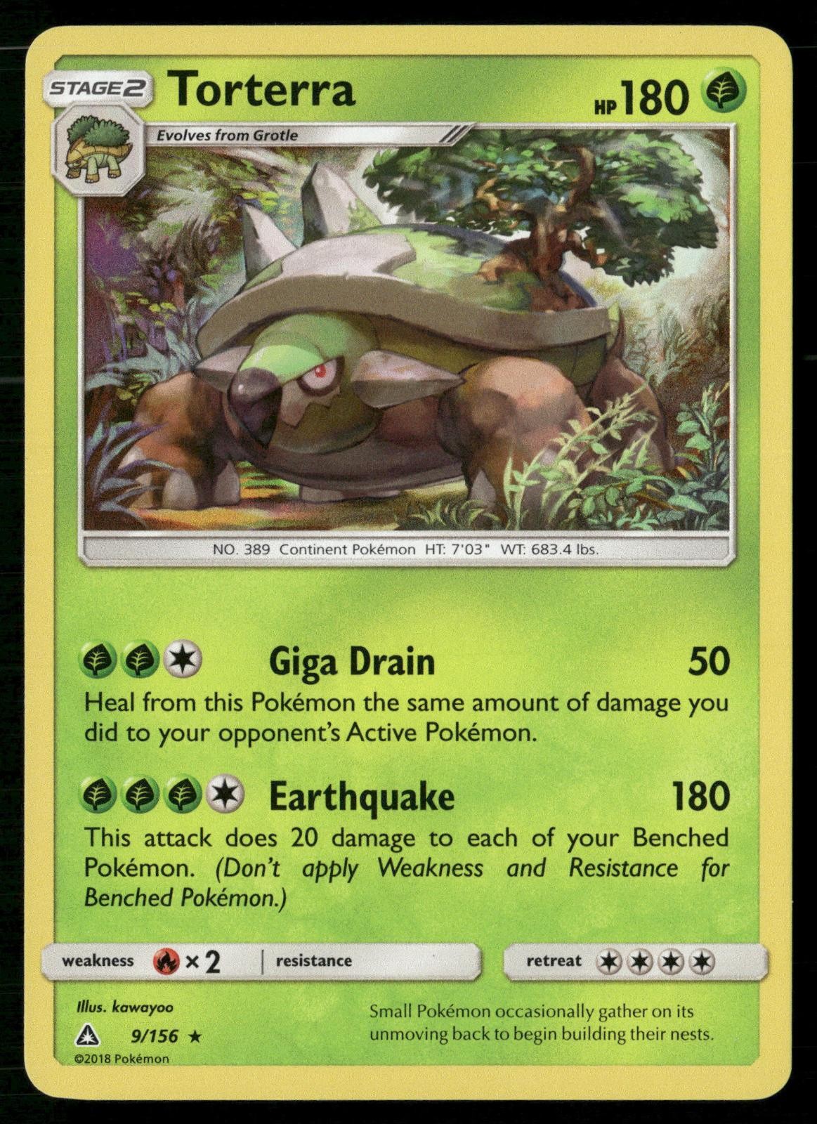 Torterra 9/156 Holo Rare Ultra Prism Pokemon LP