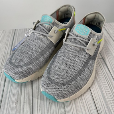 #ad #ad Hey Dude Sirocco Speckle Gray Knit Comfort Slip On Sneakers Women#x27;s 10 NWOB $59.95