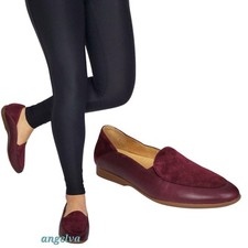 Dansko lace leather slip on loafers wine burgundy classic career academia casual