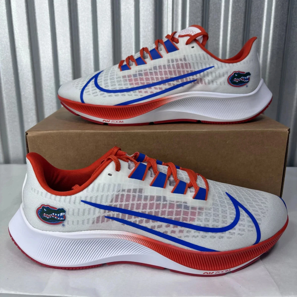 Nike Air Zoom Pegasus 37 Florida Gators White Orange Blue CZ5380-100 Mens 10.5 NIKE Zoom Pegasus 37 Florida Gators Running Shoes Mens 9  main image 4