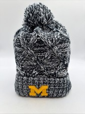 Zephyr Wool Knit NCAA Michigan Wolverines Grey Toboggan Beanie Winter Hat - New