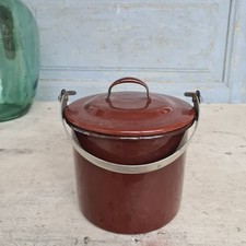 C1062 Sehr kleiner Emaille Vorratstopf | EMAIL Topf | Henkeltopf