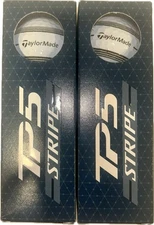 Taylor Made TP5 Stripe Golf Balls White/Black New 6pk