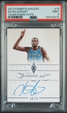 2012-13 Flawless - Kevin Durant #15 - Team Panini Autograph Auto /10 - PSA 9