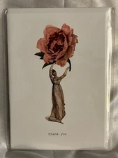 REGENCY ERA LADY W/ ROSE THANK YOU CARD, TOKYOMILK, MARGOT ELENA; NEW IN PLASTIC