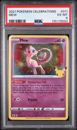 2021 POKEMON CELEBRATIONS #011 MEW PSA 6