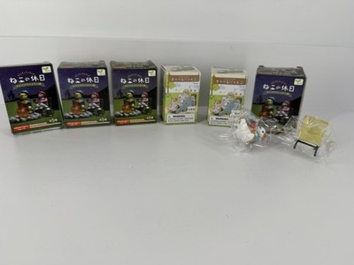 Blind Box Set Of 6 - 4 Yell Cat Holiday Campfire 2 Mofus Cats On Slide Boxes