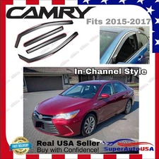 For Toyota Camry 2015-2017 In-Channel Vent Window Visor Sun Rain Guard Deflector