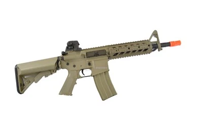 AIRGUNPLACE Tan Color Metal Gear Electric Full/Semi-Auto Airsoft M4 Style Airsoft Gun 9517T