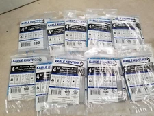 Lot of 1000 Kable Kontrol Zip Ties 18 lbs Tensile Strength Nylon 4" CT204CL-BLUE