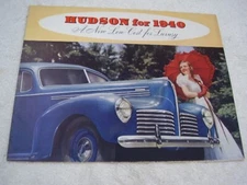 1940  HUDSON     ORIGINAL BROCHURE     FREE POSTAGE