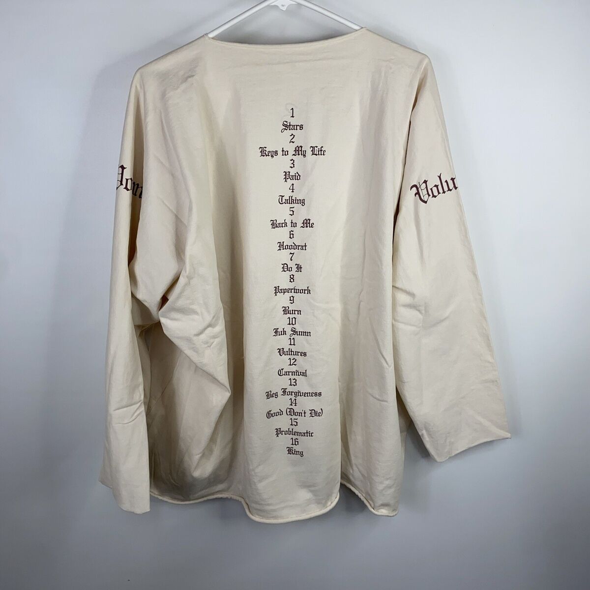 Kanye West YZY Yeezy Gosha Vultures Long Sleeve Shirt Volume Kanye West YZY Yeezy Gosha Vultures Long Sleeve Shirt Volume