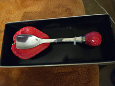 RETRO "SAGAFORM" STRAWBERRY JAM SPOON WITH REST - 1990'S