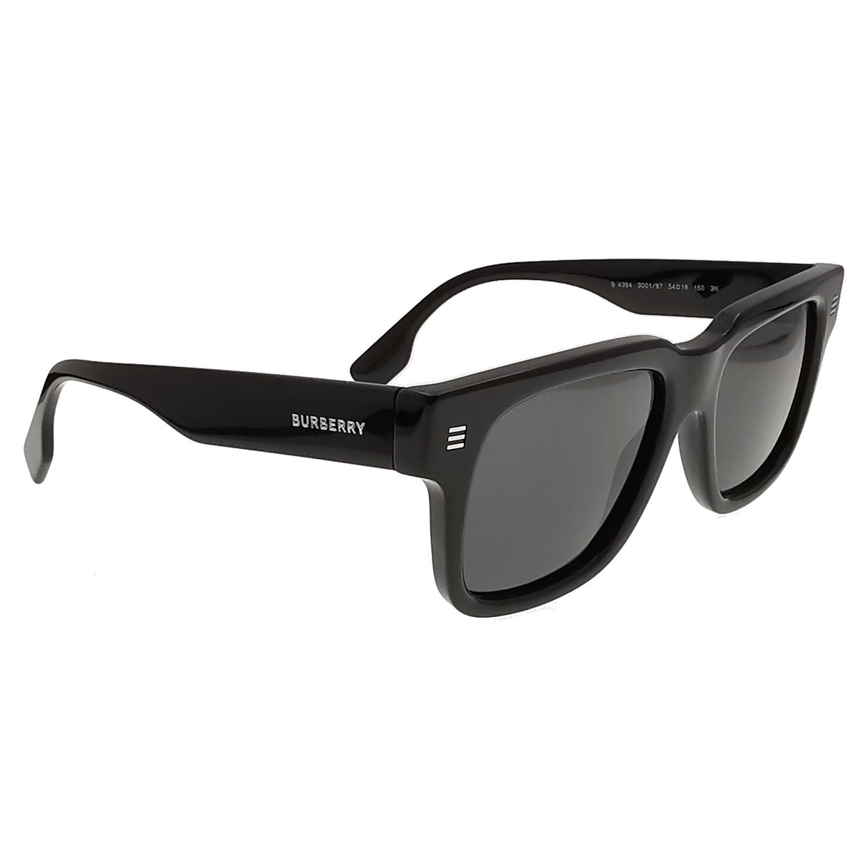 Burberry HAYDEN BE 4394 Black/Dark Grey (3001/87) Sunglasses Burberry Hayden BE4394 3001/87 Sunglasses - US main image 3