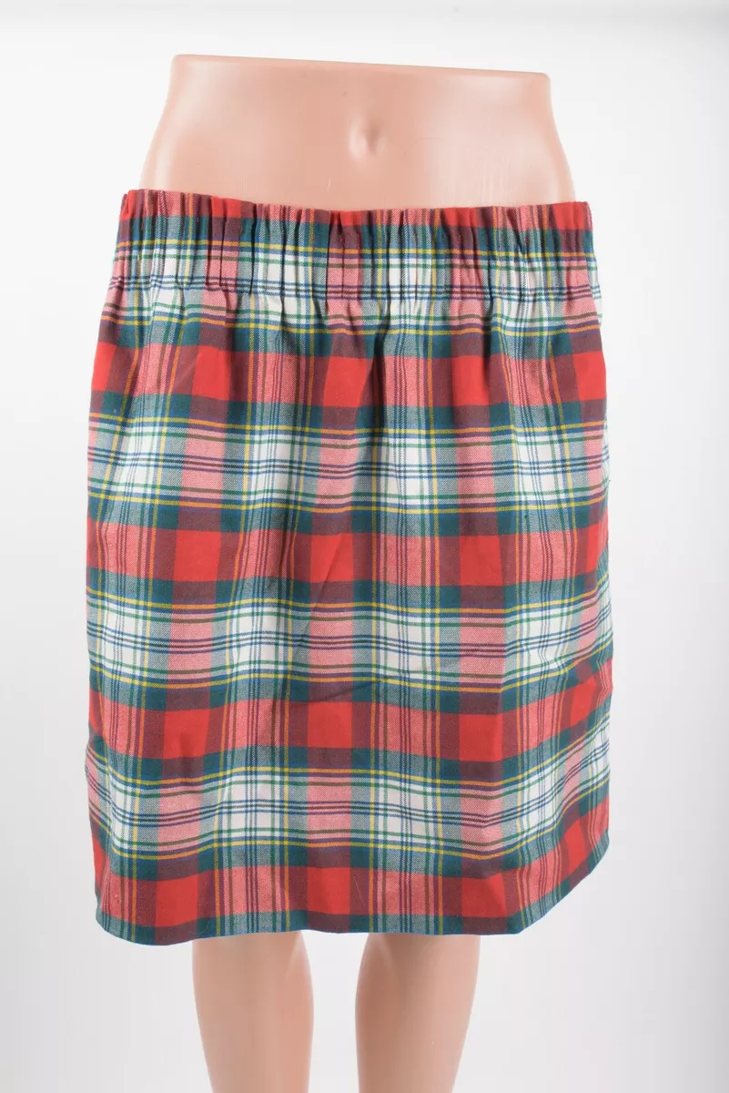 J crew top women's plaid skirt