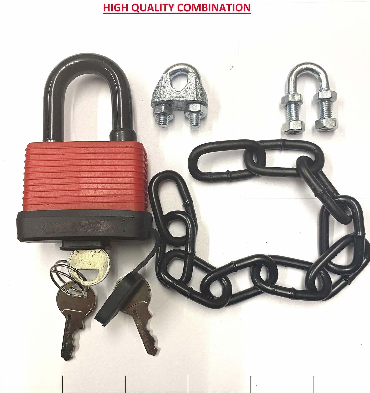 Wheelie Bin Lid Chain Lock System Easily Fitted with Padlock NO & Stop